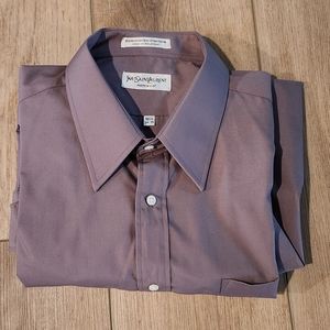 Like New YSL Men's Button Down Shirt Purple